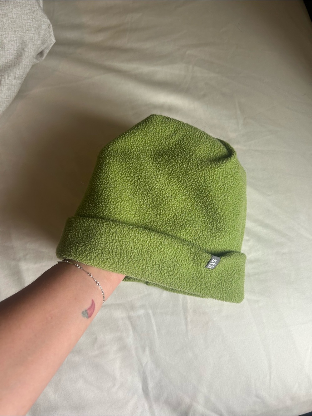 Stio Green Fleece Winter Beanie Unisex Men's Women's One Size